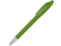 Ручка пластиковая шариковая "Айседора", зеленое яблоко матовый/серебристый, пластик