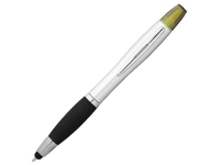 Ручка-стилус шариковая «Nash» с маркером, черный/серебристый, пластик