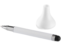 Ручка-стилус шариковая «Bullet», белый/серебристый, пластик