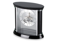 Часы настольные «Ковингтон», черный/серебристый, дерево/металл/стекло