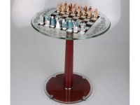 Шахматы «Людовик XIV», стекло/литьевой мрамор (специальный композитный материал)