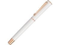 Ручка металлическая роллер «Рона», белый/розовый/черный