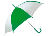 Зонт-трость «Тилос», белый/зеленый, полиэстер/металл/пластик