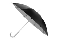 Зонт-трость «Майорка», серебристый/черный, нейлон/металл