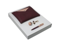 Подарочный набор Bird: брелок, ручка шариковая, сумка, Cacharel, PU-кожа, цинковый сплав, латунь