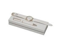 Подарочный набор Bagatelle: часы наручные, ручка шариковая, Cacharel, латунь/PU-кожа
