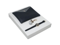 Подарочный набор Bird: брелок, часы наручные, сумочка, Cacharel, цинковый сплав/резина/PU-кожа
