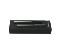 Подарочный набор Wilcox: ручка перьевая, ручка-роллер, Cerruti 1881, латунь, гальваническое покрытие