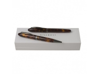Подарочный набор Panache Ecaille: ручка шариковая, ручка роллер, Nina Ricci, акриловая смола