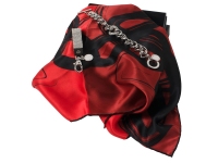 Набор: брелок, шелковый платок, браслет, Jean-Louis Scherrer, шелк, цинковый сплав, микрофибра со стразами, металл