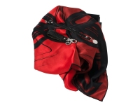 Набор: брелок, шелковый платок, браслет, Jean-Louis Scherrer, шелк, микрофибра со стразами, металл