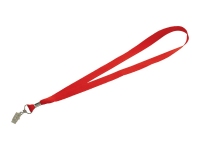 Шнурок с поворотным зажимом «Igor», красный/серебристый