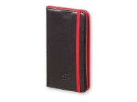 Чехол-книжка универсальный двухцветный, XL, черный/красный