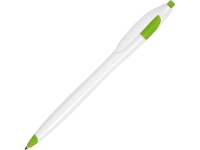 Ручка пластиковая шариковая «Флокс», белый/зеленое яблоко
