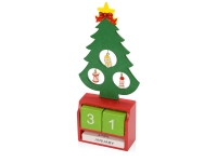 Декоративная елочка c календарем, зеленый/красный/желтый/белый, дерево