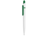 Ручка пластиковая шариковая «Этюд», белый/зеленый, пластик