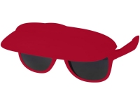 Очки солнцезащитные с козырьком «Miami», красный/черный