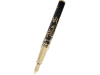 Ручка перьевая «Phoenix Premium», S.T. Dupont, ювелирная латунь, позолота, черный лак с гравировкой птицы Феникс из тонкой позолоты, золотая пудра