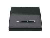 Подарочный набор: ручка шариковая, блокнот А5, HUGO BOSS, латунь/лак/хром, PU
