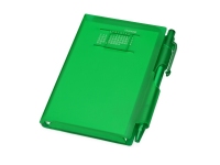 Записная книжка "Альманах" с ручкой, зеленый, пластик