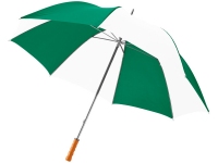 Зонт-трость «Karl», зеленый/белый, полиэстер, металл, дерево