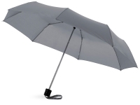 Зонт складной «Ida», серый/черный, полиэстер, металл, пластик