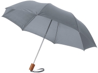 Зонт складной «Oho», серый, полиэстер, металл, пластик