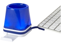 Настольный USB Hub «Shine» 4 в 1, ярко-синий