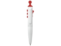 Ручка пластиковая шариковая «Clic Pen», белый/красный, АБС пластик