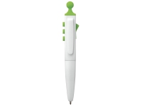Ручка пластиковая шариковая «Clic Pen», белый/лайм, АБС пластик