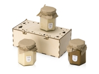 Подарочный набор Trio Creme, натуральный, коробка- березовая фанера