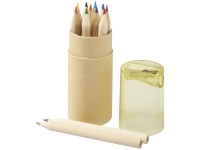 Набор карандашей, желтый/натуральный, дерево, картон, пластик