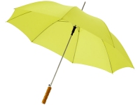 Зонт-трость «Lisa», неоновый зеленый, полиэстер, металл, дерево