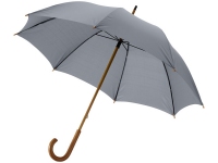 Зонт-трость «Jova», серый, полиэстер, дерево