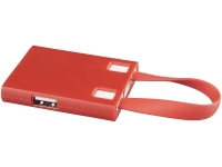USB Hub и кабели 3 в 1, красный/белый, пластик