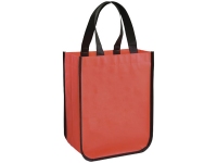 Ламинированная сумка для покупок, малая, 80 г/м2, красный, ламинированный нетканый полипропилен 80г