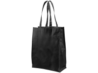 Ламинированная сумка для покупок, средняя, 80 г/м2, черный, ламинированный нетканый полипропилен 80г
