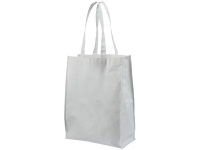 Ламинированная сумка для покупок, средняя, 80 г/м2, белый, ламинированный нетканый полипропилен 80г