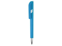 Ручка пластиковая шариковая «Атли», голубой/серебристый, пластик