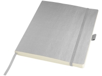 Блокнот «Pad» размером с планшет, серебристый, бумага, имитирующая кожу