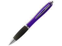 Ручка пластиковая шариковая «Nash», пурпурный/черный/серебристый, пластик АС