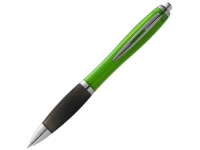 Ручка пластиковая шариковая «Nash», зеленый/черный/серебристый, пластик АС