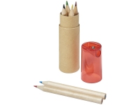 Набор карандашей «Тук», натуральный/красный, дерево/картон/АБС пластик