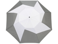 Зонт складной «Pinwheel», серый/белый, эпонж, полиэстер
