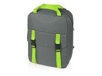 Рюкзак «Lock» с отделением для ноутбука, серый/зеленое яблоко, полиэстер