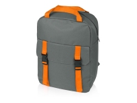 Рюкзак «Lock» с отделением для ноутбука, серый/оранжевый, полиэстер