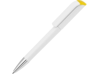 Ручка пластиковая шариковая «Effect SI», белый/желтый, пластик