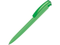Ручка пластиковая шариковая трехгранная «Trinity K transparent Gum» soft-touch, зеленое яблоко, пластик с покрытием soft-touch