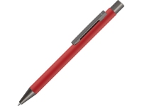 Ручка металлическая шариковая «Straight Gum» soft-touch с зеркальной гравировкой, красный, металл с покрытием soft-touch