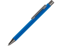 Ручка металлическая шариковая «Straight Gum» soft-touch с зеркальной гравировкой, синий, металл с покрытием soft-touch